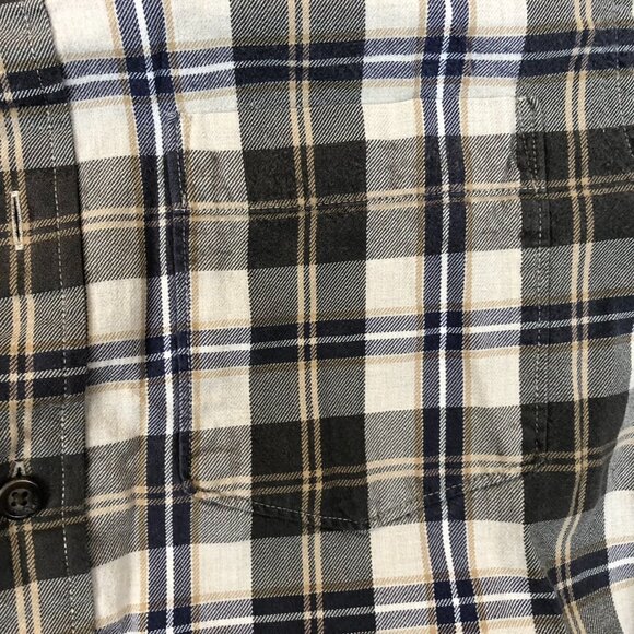 Eddie Bauer Men's Plaid Flannel Shirt Medium M Long Sleeve 100% Cotton Outdoor - Picture 7 of 9